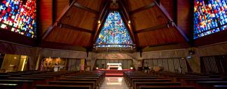 The inside of the chapel of mercy